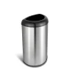 Stainless Steel Trash Can, 13.2 Gal., Black (OTT-50-19BK)<Nine Stars Clearance