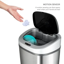 Stainless Steel Motion Sensor Trash Can, 21.1 Gallon (DZT-80-4)<Nine Stars Discount
