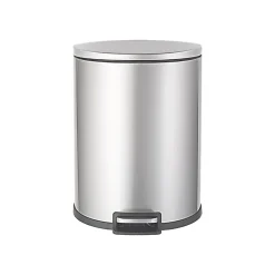 Stainless Steel Step Trash Can, 13.21 gal., Silver (SOT-50-3)<Nine Stars Best