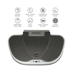 Stainless Steel Dual-Compartment Motion Sensor Trash Can, 18.5-Gallon, Silver (DZT-70-R3)<Nine Stars Clearance