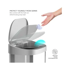 Stainless Steel Sensor Trash Can, 21.1-Gallon, Silver (DZT-80-35)<Nine Stars Best
