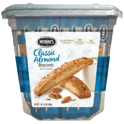 Nonni's Nonni’s individually wrapped Classic Almond Italian Biscotti Cookies, 17.25 oz., 25 Packs/Box (NSD197721)