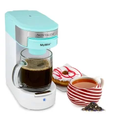 Nostalgia MyMini 2-Cups Single Serve Coffee Maker, Aqua (NMPCCPGC1AQS)