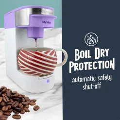 Nostalgia MyMini 2-Cups Single Serve Coffee Maker, Lavender (NMPCCPGC1LVS)