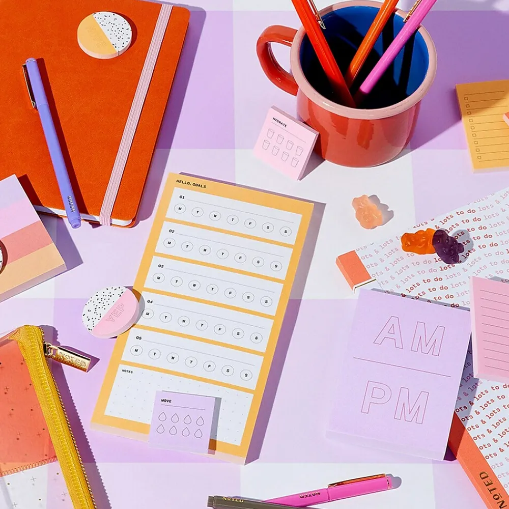 Post-It Notes*Post-it Noted by ® Lilac A.M. and P.M. Notes, 2.9" x 4", 100 Sheets/Pad