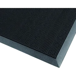 NoTrax Rubber Brush Scraper Mat, 31.5" x 23.6", Black (345S2432BL)