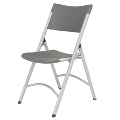 Folding & Stacking*National Public Seating NPS 600 Series Heavy Duty Plastic Folding Chair, Charcoal Slate, 4 Pack (620/4)