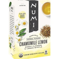 Numi Chamomile Lemon Herbal Tea Bags, 18/Box (10150)