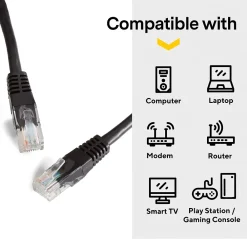 NXT Technologies ™ 100' CAT-6 Cable, Black (NX29932)