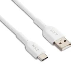 ™ 4 Ft. Braided USB-C to USB-A Cable, White (NX60474)<NXT Technologies Hot