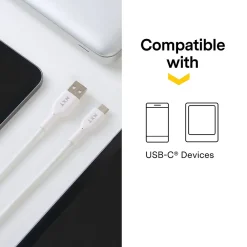 ™ 4 Ft. Braided USB-C to USB-A Cable, White (NX60474)<NXT Technologies Hot