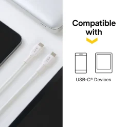 ™ 6 Ft. Braided USB-C Cable, White (NX60470)<NXT Technologies Discount