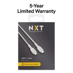 ™ 6 Ft. Braided USB-C Cable, White (NX60470)<NXT Technologies Discount