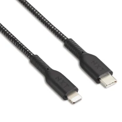 ™ 4 Ft. Braided USB-C to Lightning Cable for iPhone/iPad/iPod touch, Black (LBA020-4BKST)<NXT Technologies Hot