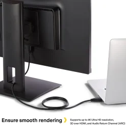 NXT Technologies ™ 8' HDMI 4K Audio/Video Monitor Cable, Male to Male, Black (NX29739)