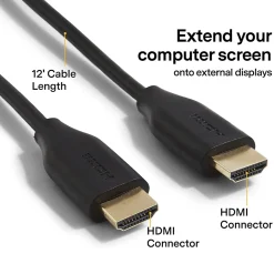 NXT Technologies ™ 12' HDMI to HDMI Audio/Video Cable, Male to Male, Black (NX29740)