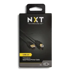 NXT Technologies ™ 7' USB A Male/B Male, Black (NX29929)
