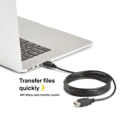 NXT Technologies ™ 15' USB A to USB A Cable, Male to Female, Black (NX29741)