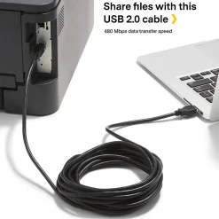 NXT Technologies ™ 11' USB B to USB A Printer Cable, Male to Male, Black (NX29930)