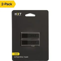 Best NXT Technologies ™ 16GB USB 2.0 Type A Flash Drive, Black, 2/Pack (NX52549-US/CC)