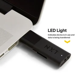 NXT Technologies 256GB USB 3.0 Type-A Flash Drive, Black (NX56882-US/CC)