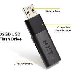 NXT Technologies ™ 32GB USB 3.0 Type A Flash Drive, Black (NX27996-US/CC)
