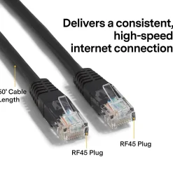 NXT Technologies ™ NX29777 50' CAT-6 Cable, Black