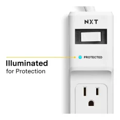 NXT Technologies ™ 4-Outlet Plus USB Surge Protector, 3' Cord, 600 Joules (NX54310)