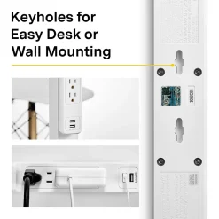 NXT Technologies ™ 4-Outlet Plus USB Surge Protector, 3' Cord, 600 Joules (NX54310)