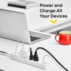 NXT Technologies ™ 4-Outlet Plus USB Surge Protector, 3' Cord, 600 Joules (NX54310)