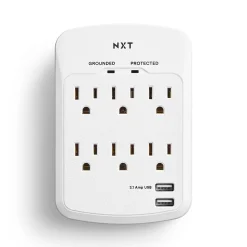 NXT Technologies ™ 6-Outlet Plus USB Surge Protector, 1200 Joules (NX54321)