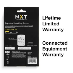 NXT Technologies ™ 6-Outlet Plus USB Surge Protector, 1200 Joules (NX54321)