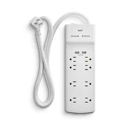 NXT Technologies ™ 8-Outlet Plus USB Surge Protector, 6' Cord, 2100 Joules (NX54317)