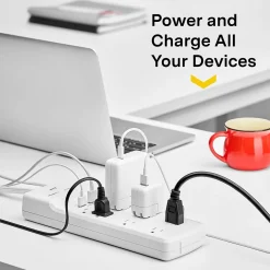 NXT Technologies ™ 8-Outlet Plus USB Surge Protector, 6' Cord, 2100 Joules (NX54317)