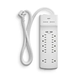 NXT Technologies ™ 10-Outlet Plus USB Surge Protector, 6' Cord, 3000 Joules (NX54318)