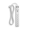NXT Technologies ™ 6-Outlet Plus USB Surge Protector, 6' Cord, 900 Joules (NX54315)