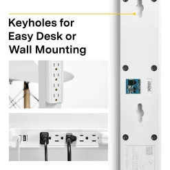 NXT Technologies ™ 6-Outlet Plus USB Surge Protector, 6' Cord, 900 Joules (NX54315)