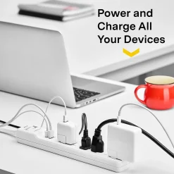 NXT Technologies ™ 6-Outlet Plus USB Surge Protector, 6' Cord, 900 Joules (NX54315)