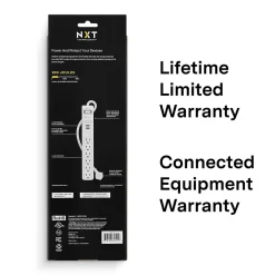 NXT Technologies ™ 6-Outlet Plus USB Surge Protector, 6' Cord, 900 Joules (NX54315)