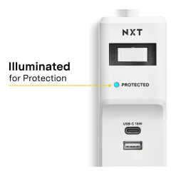 NXT Technologies ™ 6-Outlet Plus USB Surge Protector, 4' Cord, 1500 Joules (NX61426)