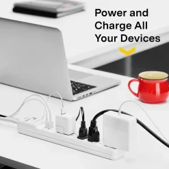 NXT Technologies ™ 6-Outlet Plus USB Surge Protector, 4' Cord, 1500 Joules (NX61426)