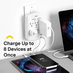 NXT Technologies ™ 6-Outlet Plus USB Outlet Surge Protector, 900 Joules (NX61427)