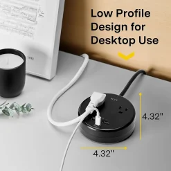 NXT Technologies ™ 2-Outlet Plus USB Surge Protector, 5' Cord, 500 Joules (NX61428)