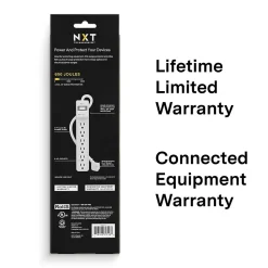NXT Technologies 6-Outlet Surge Protector, 4' Cord, 600 Joules (NX54312)