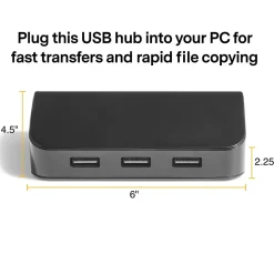 NXT Technologies ™ 4-Port USB 3.0 Hub, Black (NX29745)