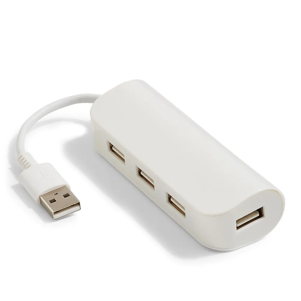 NXT Technologies ™ 4-Port USB 2.0 Hub, White (NX29758)
