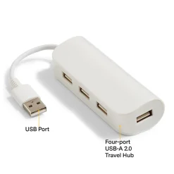 NXT Technologies ™ 4-Port USB 2.0 Hub, White (NX29758)
