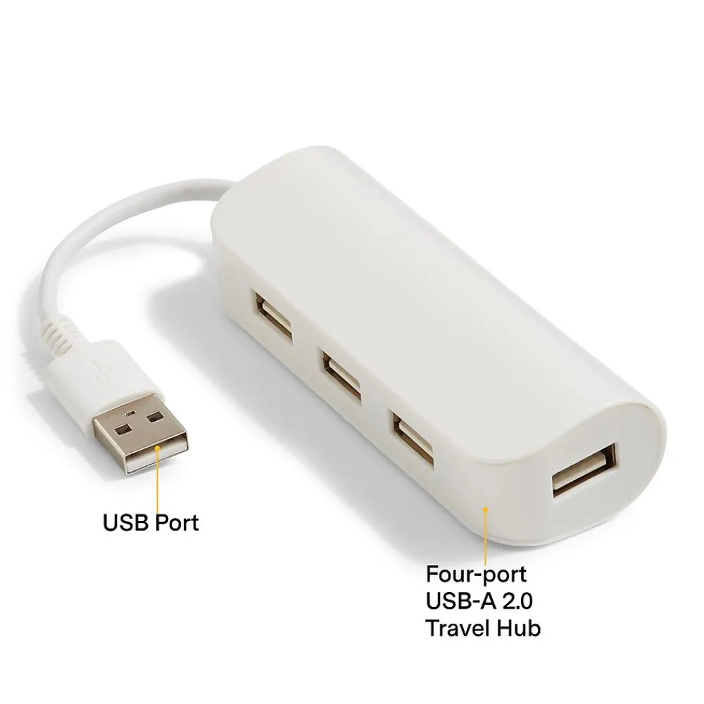 NXT Technologies ™ 4-Port USB 2.0 Hub, White (NX29758)
