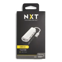 NXT Technologies ™ 4-Port USB 2.0 Hub, White (NX29758)