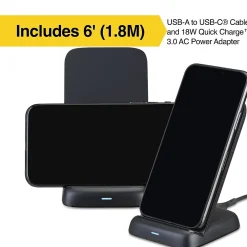 ™ Qi Wireless Charging Stand, Black (NX60455)<NXT Technologies